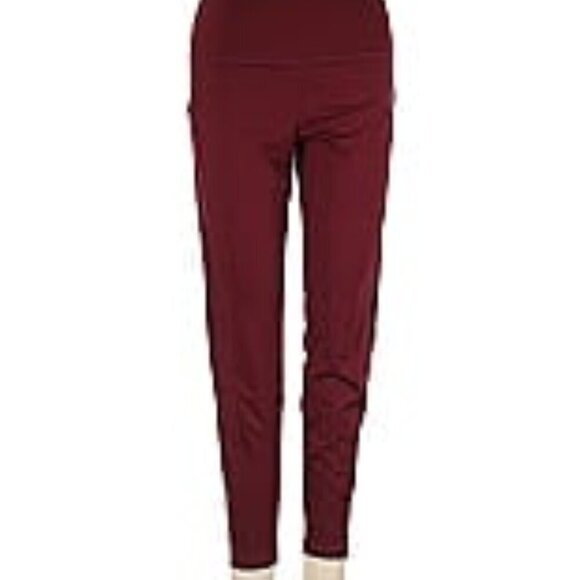 Ideology Solid Burgundy Yoga Pants - Picture 9 of 10